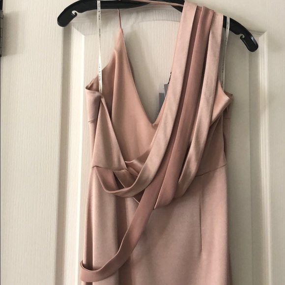 NWT Halston Champagne Blush floor length gown - Picture 4 of 14